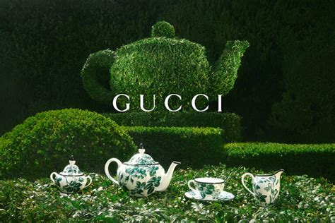 gucci décor collection occupies a regal 'garden of 